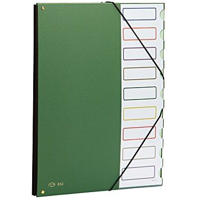 PARDO Tortora – Raccoglitore Copertura Plastica 9 Scomparti Chiusura elastici, colore: verde PARDO Tortora – Raccoglitore Copertura Plastica 9 Scomparti Chiusura elastici, colore: verde