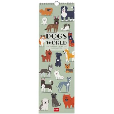 Legami Calendario da Parete 2027, Dogs of the World, Calendario da Muro Piccolo, 12 Mesi e Planner Annuale, in Inglese, Spazio per Note, Segni Zodiacali, Festività Internazionali, 16 x 49 cm Legami Calendario da Parete 2027, Dogs of the World, Calendario da Muro Piccolo, 12 Mesi e Planner Annuale, in Inglese, Spazio per Note, Segni Zodiacali, Festività Internazionali, 16 x 49 cm