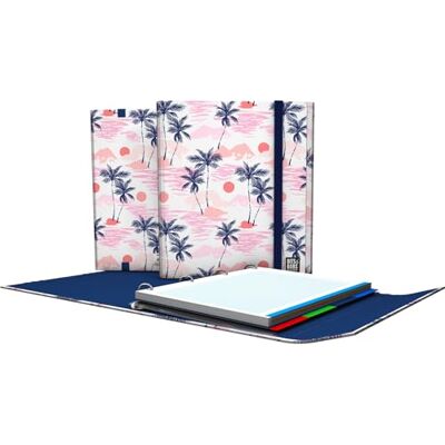 Grafoplás Cartelle ad anelli A4 con ricambio e patta Carpeplus Sunset Bits&Bobs Include separatori elastico chiusura dorso curvo ergonomico carta cudricula 5 x 5 90 g certificato FSC Grafoplás Cartelle ad anelli A4 con ricambio e patta Carpeplus Sunset Bits&Bobs Include separatori elastico chiusura dorso curvo ergonomico carta cudricula 5 x 5 90 g certificato FSC