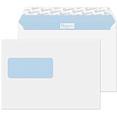 Blake Premium Office 162 x 229 mm 120 g/m2 Portafoglio Stacca e sigilla () Bianco ultra wove, Confezione da 500 Blake Premium Office 162 x 229 mm 120 g/m2 Portafoglio Stacca e sigilla () Bianco ultra wove, Confezione da 500