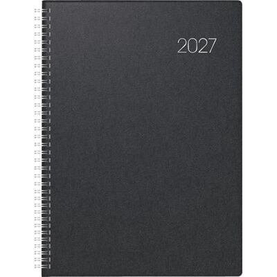 BRUNNEN 1078765907 Buchkalender Mod. 787 2027 A4, Kunststoff, schwarz BRUNNEN 1078765907 Buchkalender Mod. 787 2027 A4, Kunststoff, schwarz