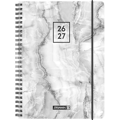 BRUNNEN Schülerkalender 2026/2027 "Grey Marble" A5, Kunststoff BRUNNEN Schülerkalender 2026/2027 "Grey Marble" A5, Kunststoff