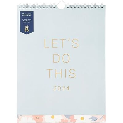 BusyB Busy B Calendario Busy Life Gennaio a Dicembre 2024 Blu Calendario mensile con tasche e elenchi To Do BusyB Busy B Calendario Busy Life Gennaio a Dicembre 2024 Blu Calendario mensile con tasche e elenchi To Do