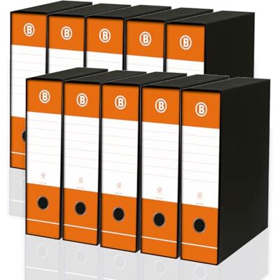 LogicaShop DOX Faldoni Portadocumenti Ufficio con Custodia, Raccoglitore ad Anelli A4, Dorso 8, Formato Commerciale, 32 cm Altezza, Classificatori Dossier Archivio Fatture e Documenti, 10 Pz (Arancio) LogicaShop DOX Faldoni Portadocumenti Ufficio con Custodia, Raccoglitore ad Anelli A4, Dorso 8, Formato Commerciale, 32 cm Altezza, Classificatori Dossier Archivio Fatture e Documenti, 10 Pz (Arancio)