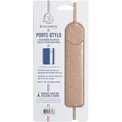 Exacompta Portapenne Eden con elastico 3,5 x 15,5 cm Colore oro morbido Exacompta Portapenne Eden con elastico 3,5 x 15,5 cm Colore oro morbido