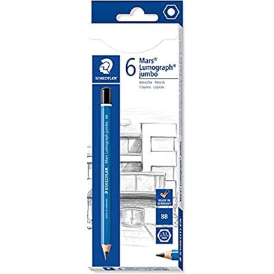 Staedtler Mars lumograph Jumbo 100J – Matita grafite Gros modulo 8B Staedtler Mars lumograph Jumbo 100J – Matita grafite Gros modulo 8B