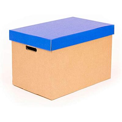 ONLY BOXES KARTOX Scatole portaoggetti con coperchio blu opaco Scatole per traslochi e contenitori con manici Scatole di cartone resistenti 53,2 x 33,1 x 32,5 cm (L x P x A) in cm Confezione da 2 ONLY BOXES KARTOX Scatole portaoggetti con coperchio blu opaco Scatole per traslochi e contenitori con manici Scatole di cartone resistenti 53,2 x 33,1 x 32,5 cm (L x P x A) in cm Confezione da 2