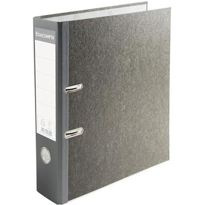 Exacompta rif. 53709E Cartone da 20 raccoglitori a leva in carta marmorizzata grigia, dorso 80 mm, meccanico 80 mm, dimensioni esterne: 32 x 29 cm, formato A4, colore: grigio, dorso grigio Exacompta rif. 53709E Cartone da 20 raccoglitori a leva in carta marmorizzata grigia, dorso 80 mm, meccanico 80 mm, dimensioni esterne: 32 x 29 cm, formato A4, colore: grigio, dorso grigio