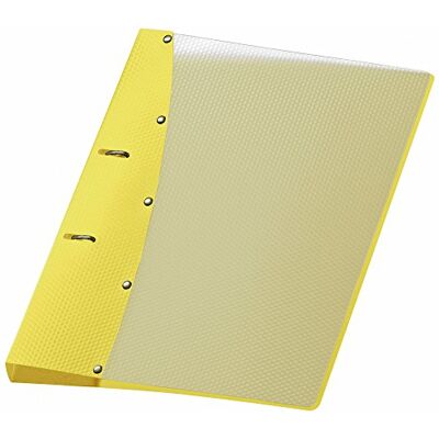 VELOFLEX Raccoglitore A4 ad anelli Diamond, 2 anelli, giallo Parte anteriore trasparente, superficie Diamond, altezza di riempimento 20 mm, per circa 200 fogli di carta da 80 g VELOFLEX Raccoglitore A4 ad anelli Diamond, 2 anelli, giallo Parte anteriore trasparente, superficie Diamond, altezza di riempimento 20 mm, per circa 200 fogli di carta da 80 g