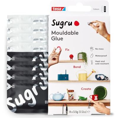 Smartsaker Sugru - Pasta riparatrice - Nero/Bianco - 8 pezzi Smartsaker Sugru - Pasta riparatrice - Nero/Bianco - 8 pezzi