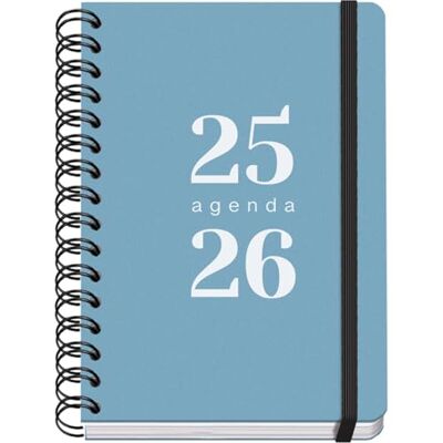 DOHE Agenda scolastica 2025 2026 Giorno per pagina, formato A5 (15 x 21 cm), spagnolo e inglese, da settembre a giugno, doppia rilegatura a spirale e fascia elastica, copertina flessibile, 4 fogli DOHE Agenda scolastica 2025 2026 Giorno per pagina, formato A5 (15 x 21 cm), spagnolo e inglese, da settembre a giugno, doppia rilegatura a spirale e fascia elastica, copertina flessibile, 4 fogli