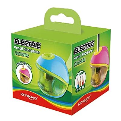 KEYROAD Temperamatite Elettrico con Contenitore, 1 Pezzo per Asilo, Scuola Materna e Scuola, , Blu/Rosa (Assortito) KEYROAD Temperamatite Elettrico con Contenitore, 1 Pezzo per Asilo, Scuola Materna e Scuola, , Blu/Rosa (Assortito)