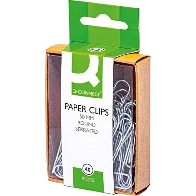 Q-Connect Q CONNECT PAPER CLIP 50MM CORRUGATED P40 Q-Connect Q CONNECT PAPER CLIP 50MM CORRUGATED P40