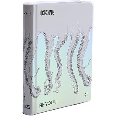 BE YOU Octopus Small, Diario Scuola 2024-2025, Agenda 12 Mesi Datata, Formato Easy 12,5cm x 16,5cm, Diario con Sticker e Segnalibro, Colore Bianco BE YOU Octopus Small, Diario Scuola 2024-2025, Agenda 12 Mesi Datata, Formato Easy 12,5cm x 16,5cm, Diario con Sticker e Segnalibro, Colore Bianco