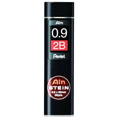 Pentel O Ain Stein Mine sottili, spessore tratto: 0,9 mm, durezza 2B, contenitore con 36 pezzi Pentel O Ain Stein Mine sottili, spessore tratto: 0,9 mm, durezza 2B, contenitore con 36 pezzi