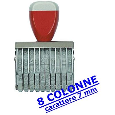 Alevar Numeratore Gomma mm 7/8 Colonne Alevar Numeratore Gomma mm 7/8 Colonne