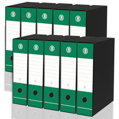 LogicaShop DOX Faldoni Portadocumenti Ufficio con Custodia, Raccoglitore ad Anelli A4, Dorso 8, Formato Commerciale, 32 cm Altezza, Classificatori Dossier Archivio Fatture e Documenti, 10 Pz (Verde) LogicaShop DOX Faldoni Portadocumenti Ufficio con Custodia, Raccoglitore ad Anelli A4, Dorso 8, Formato Commerciale, 32 cm Altezza, Classificatori Dossier Archivio Fatture e Documenti, 10 Pz (Verde)