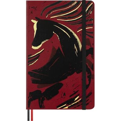 Moleskine Taccuino a Righe Anno del Cavallo Copertina Rigida, Chiusura Elastica e Segnalibro Coordinato, Formato Large 13 x 21 cm Moleskine Taccuino a Righe Anno del Cavallo Copertina Rigida, Chiusura Elastica e Segnalibro Coordinato, Formato Large 13 x 21 cm