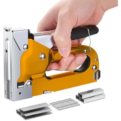 Avilia Pistola a Graffette Manuale per Riparazioni e Decorazioni Spillatrice con Azione a Molla ad Alta Potenza, Compatibile con Graffette 4-8 mm, in Acciaio Avilia Pistola a Graffette Manuale per Riparazioni e Decorazioni Spillatrice con Azione a Molla ad Alta Potenza, Compatibile con Graffette 4-8 mm, in Acciaio