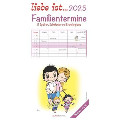 Alpha Love ist... 2025 Calendario per la famiglia, 22 x 45 cm Alpha Love ist... 2025 Calendario per la famiglia, 22 x 45 cm