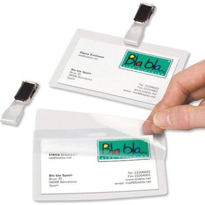 Djois 3L Etichette autoadesive in polipropilene, preforate, con clip, 104 x 74 mm, confezione da 10 Djois 3L Etichette autoadesive in polipropilene, preforate, con clip, 104 x 74 mm, confezione da 10