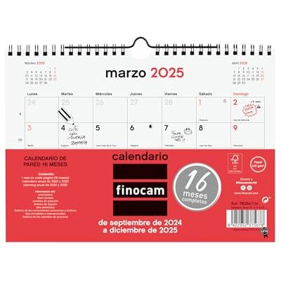 finocam Calendario Neutro Parete 16 Mesi 2024 Mese 2025 Vista Settembre 2024 Dicembre 2025 (16 mesi) Neutro Spagnolo finocam Calendario Neutro Parete 16 Mesi 2024 Mese 2025 Vista Settembre 2024 Dicembre 2025 (16 mesi) Neutro Spagnolo