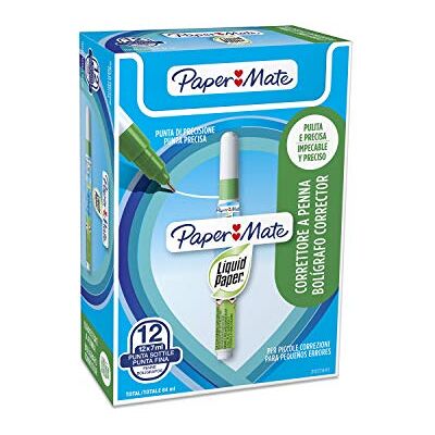 Paper Mate Liquid Paper NP10 Micro correttore a penna 7 ml confezione da 12 Paper Mate Liquid Paper NP10 Micro correttore a penna 7 ml confezione da 12
