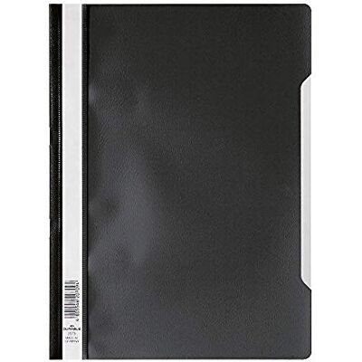 Durable Cartellina ad Aghi Clear View, per Documenti Formato A4 Perforati, Nero, Confezione da 25 Pezzi, 25 Pezzi Durable Cartellina ad Aghi Clear View, per Documenti Formato A4 Perforati, Nero, Confezione da 25 Pezzi, 25 Pezzi