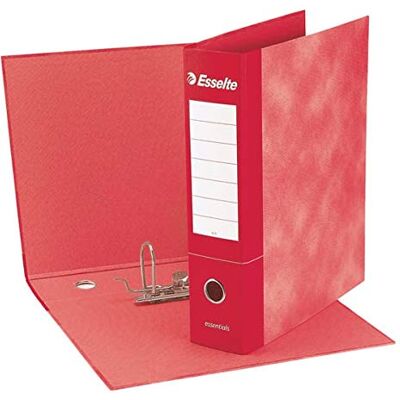 Esselte Registratore Essentials G75 dorso 8 cm protocollo rosso Esselte Registratore Essentials G75 dorso 8 cm protocollo rosso