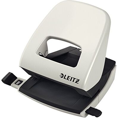 Leitz Pratica Perforatrice da Ufficio, Capacità fino a 30 Fogli, Grigio Chiaro, Metallo, Guida di Arresto con Barra di Selezione del Formato, Gamma NeXXt, Leitz Pratica Perforatrice da Ufficio, Capacità fino a 30 Fogli, Grigio Chiaro, Metallo, Guida di Arresto con Barra di Selezione del Formato, Gamma NeXXt,