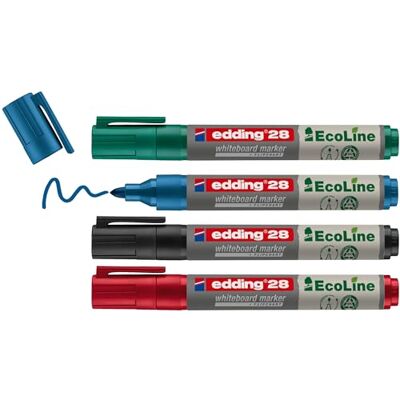 Edding 28 Ecoline Marcatore per Lavagne Bianche, Nero, Rosso, Blu, Verde, Set 31Pz, Punta Tonda 1.5-3 Mm, per Lavagne Bianche, Lavagne a Fogli Mobili, Lavagne per Appunti, Sketchnotes Edding 28 Ecoline Marcatore per Lavagne Bianche, Nero, Rosso, Blu, Verde, Set 31Pz, Punta Tonda 1.5-3 Mm, per Lavagne Bianche, Lavagne a Fogli Mobili, Lavagne per Appunti, Sketchnotes