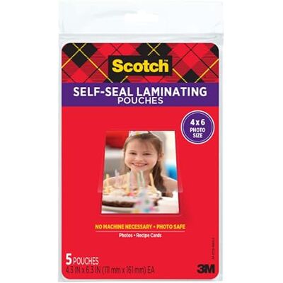 Scotch (R) PL900G Buste per plastificazione autosigillanti, finitura lucida, 10,2 x 15,2 cm Scotch (R) PL900G Buste per plastificazione autosigillanti, finitura lucida, 10,2 x 15,2 cm