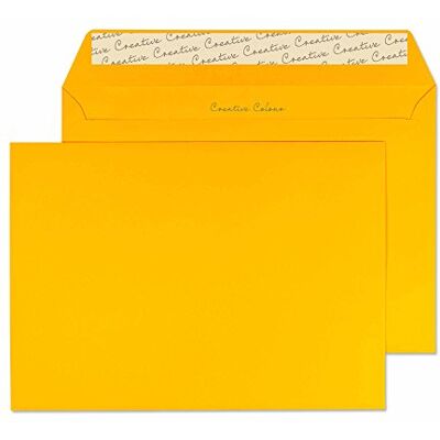 Blake Colour 162 x 229 mm 120 g/m2 Portafoglio Stacca e sigilla () Giallo uovo, Confezione da 500 Blake Colour 162 x 229 mm 120 g/m2 Portafoglio Stacca e sigilla () Giallo uovo, Confezione da 500