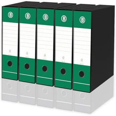 LogicaShop DOX Faldoni Portadocumenti Ufficio con Custodia, Raccoglitore ad Anelli A4, Dorso 8, Formato Commerciale, 32 cm Altezza, Classificatori Dossier Archivio Fatture e Documenti, 5 Pz (Verde) LogicaShop DOX Faldoni Portadocumenti Ufficio con Custodia, Raccoglitore ad Anelli A4, Dorso 8, Formato Commerciale, 32 cm Altezza, Classificatori Dossier Archivio Fatture e Documenti, 5 Pz (Verde)