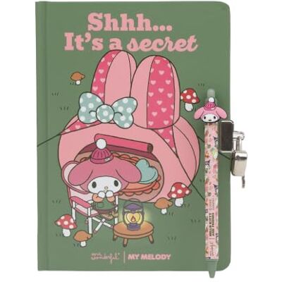 Mr. Wonderful Diario Personale + Penna Cancellabile My Melody Hello Kitty Shhh... It's A Secret Diario Con 224 Pagine A Righe, Lucchetto E Chiave Di Ricambio, Penna Cancellabile Blu E Carta FSC Mr. Wonderful Diario Personale + Penna Cancellabile My Melody Hello Kitty Shhh... It's A Secret Diario Con 224 Pagine A Righe, Lucchetto E Chiave Di Ricambio, Penna Cancellabile Blu E Carta FSC