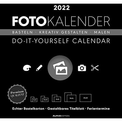 Alpha Calendario 2022 da muro fai da te Nero, 12 mesi, 32x33 cm Alpha Calendario 2022 da muro fai da te Nero, 12 mesi, 32x33 cm