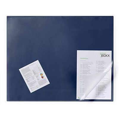 Durable Sottomano con Copertina Trasparente, Antiriflesso, Antiscivolo, 650x520 mm, Blu Durable Sottomano con Copertina Trasparente, Antiriflesso, Antiscivolo, 650x520 mm, Blu