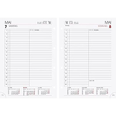 BRUNNEN Calendario di ricambio giornaliero modello 765 2024, 1 pagina = 1 giorno, formato foglio: 14,3 x 20,2 cm, bianco BRUNNEN Calendario di ricambio giornaliero modello 765 2024, 1 pagina = 1 giorno, formato foglio: 14,3 x 20,2 cm, bianco