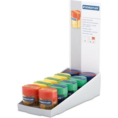 Staedtler 512 006 Doppio temperamatite, colori assortiti, confezione da 10 pezzi Staedtler 512 006 Doppio temperamatite, colori assortiti, confezione da 10 pezzi