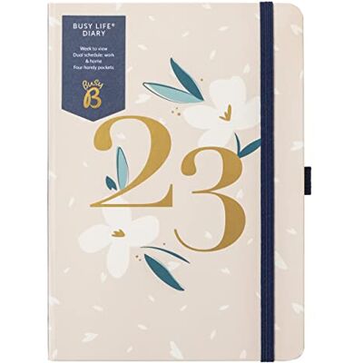 BusyB Agenda Busy Life da gennaio a dicembre 2023 Diario settimanale A5 motivo floreale rosa, con doppia spaziatura, portapenne e tasche, BusyB Agenda Busy Life da gennaio a dicembre 2023 Diario settimanale A5 motivo floreale rosa, con doppia spaziatura, portapenne e tasche,