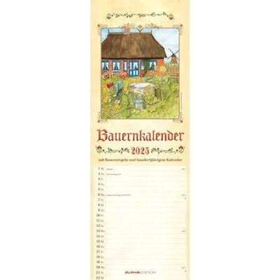 Alpha Calendario contadino 2025, 15 x 42 cm, calendario da parete con calendario da 100 anni, regole agricoltori e date di vacanza DE/AT/CH, con calendario di volo polline e calendario Alpha Calendario contadino 2025, 15 x 42 cm, calendario da parete con calendario da 100 anni, regole agricoltori e date di vacanza DE/AT/CH, con calendario di volo polline e calendario