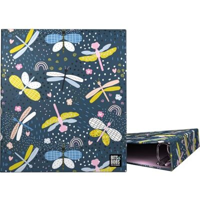 Grafoplás Grafoplas Cartella ad anelli A4, Dragon Fly Bits&Bobs, 4 anelli misti 40 mm, perfetto materiale scolastico per archiviare, copertina rigida in cartone, plastica morbida, certificata FSC Grafoplás Grafoplas Cartella ad anelli A4, Dragon Fly Bits&Bobs, 4 anelli misti 40 mm, perfetto materiale scolastico per archiviare, copertina rigida in cartone, plastica morbida, certificata FSC