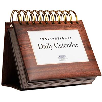 Excello Global Products Global Printed Products, Calendario perpetuo motivazionale e ispiratore, giornaliero, girevole, con cavalletto autoportante (legno) (lingua italiana non garantita) Excello Global Products Global Printed Products, Calendario perpetuo motivazionale e ispiratore, giornaliero, girevole, con cavalletto autoportante (legno) (lingua italiana non garantita)