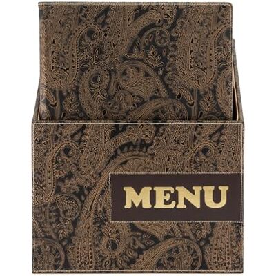 SECURIT Set da 10 Porta Menu A4 con Box Stile Paisley Similpelle Stile Paisley Inserto Doppio 4 Pagine A4 Per Bar e Ristoranti SECURIT Set da 10 Porta Menu A4 con Box Stile Paisley Similpelle Stile Paisley Inserto Doppio 4 Pagine A4 Per Bar e Ristoranti