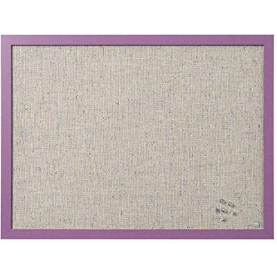 Bi-Office Pannello Per Avvisi Lavender, Cornice in MDF Viola, Bacheca Per L'Uso Con Puntine, 60x45, In Tessuto Perla Bi-Office Pannello Per Avvisi Lavender, Cornice in MDF Viola, Bacheca Per L'Uso Con Puntine, 60x45, In Tessuto Perla