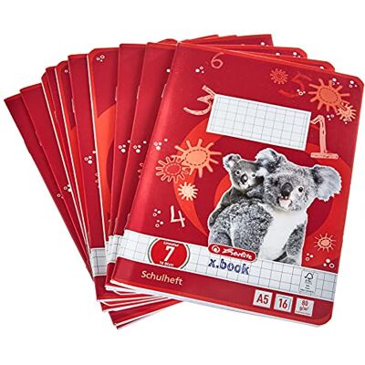 Herlitz 3320702 Quaderni - A5, 16 fogli, quadretti 7x7, FSC Misto, confezione da 10 Herlitz 3320702 Quaderni - A5, 16 fogli, quadretti 7x7, FSC Misto, confezione da 10