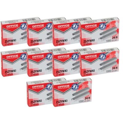 OFFICER PRODUCTS Office PRODUCTS Graffette per graffette, 24/8, argentate, 10.000 pezzi (10 x 1000 pezzi) OFFICER PRODUCTS Office PRODUCTS Graffette per graffette, 24/8, argentate, 10.000 pezzi (10 x 1000 pezzi)