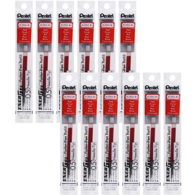Pentel LRN5 ricarica EnerGel 0,5 mm inchiostro rosso 12 pz Pentel LRN5 ricarica EnerGel 0,5 mm inchiostro rosso 12 pz