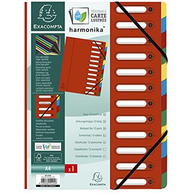 Exacompta Harmonika Classificatori, Nature Future, Rosso, 24x32 Exacompta Harmonika Classificatori, Nature Future, Rosso, 24x32