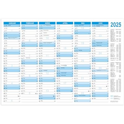 RNKVERLAG – Calendario da tavola 2025 in formato DIN B4 orizzontale, 25 calendari con date di vacanza e contatore settimanale in cartone da 250 g/m² RNKVERLAG – Calendario da tavola 2025 in formato DIN B4 orizzontale, 25 calendari con date di vacanza e contatore settimanale in cartone da 250 g/m²